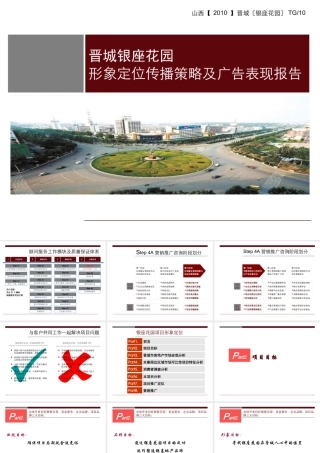 XXXX年晋城银座花园形象定位传播策略及广告表现报告