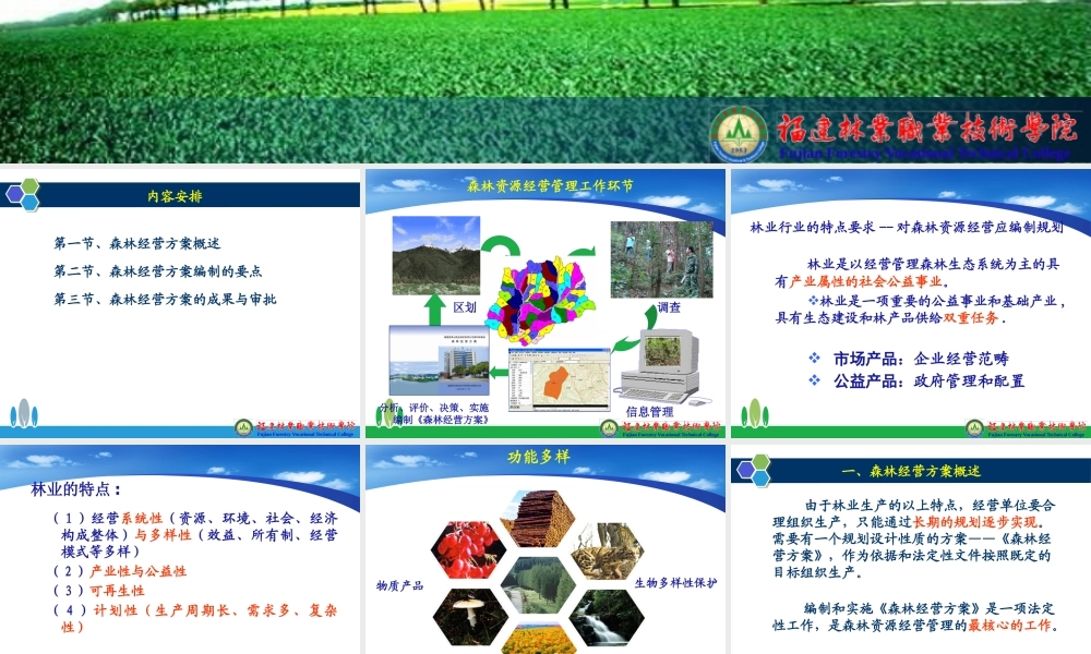 《森林经营方案》编制课件