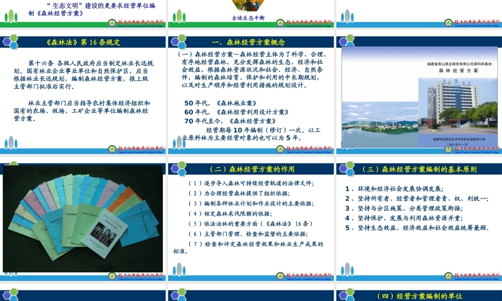 《森林经营方案》编制课件