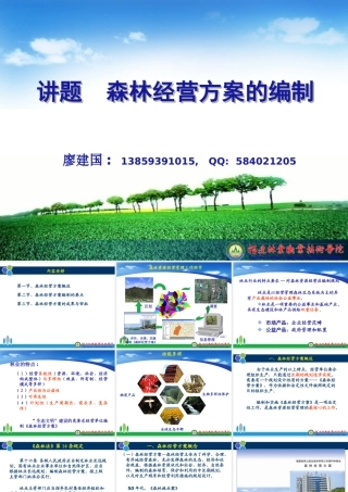 《森林经营方案》编制课件