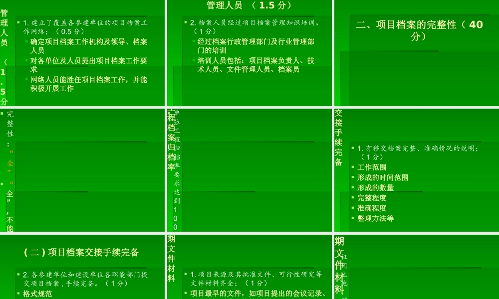 《山西项目档案验收标准》讲解