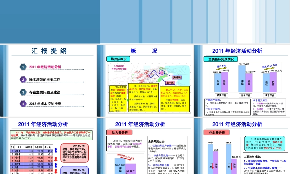 XXXX年经营成本分析(捞油队XXXX2)