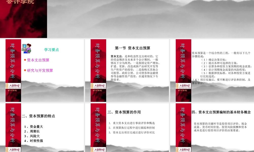 专门决策预算培训教材