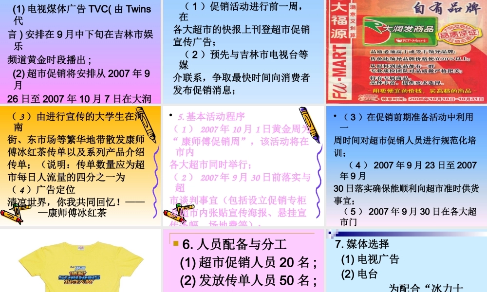 XXXX年康师傅冰红茶(吉林市)国庆节促销活动策划书