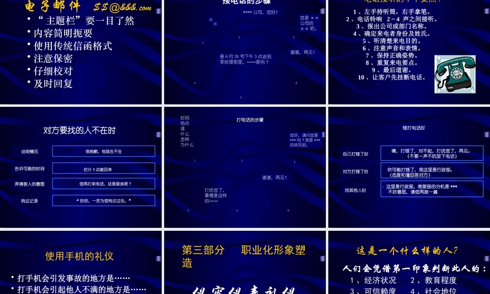 《商务礼仪与职业化素养》