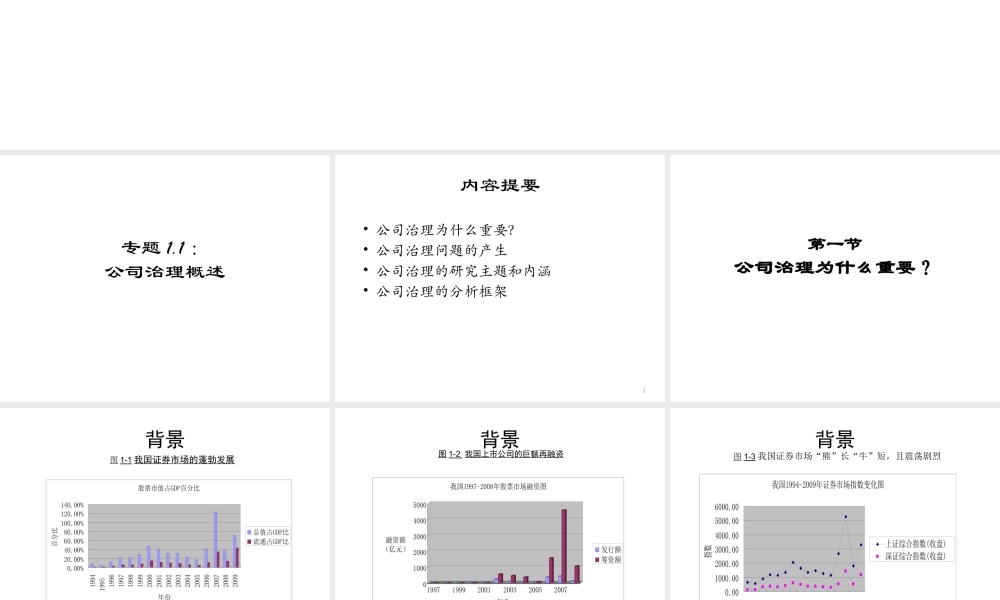 专题1-1公司治理概述