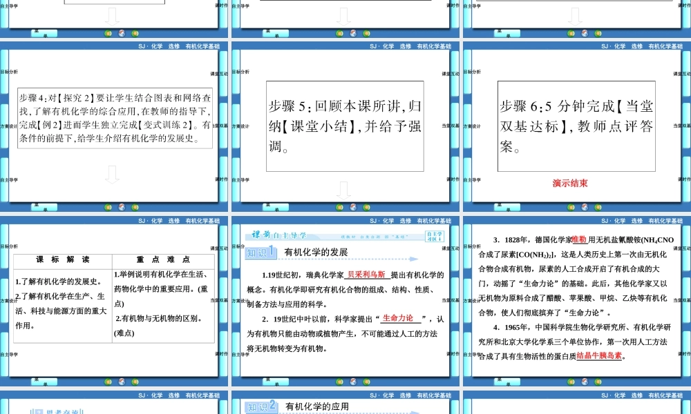专题1-第1单元有机化学的发展与应用