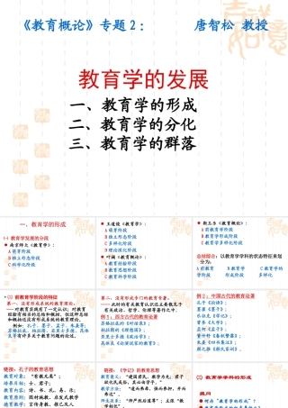 专题2：教育学的发展
