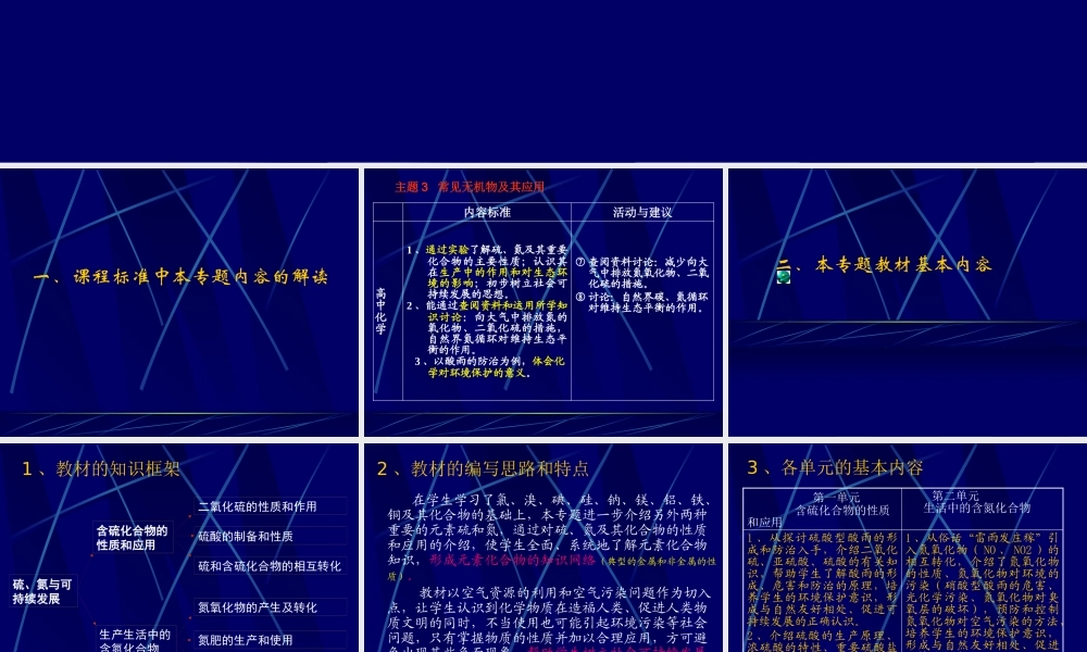 专题4硫、氮和可持发展