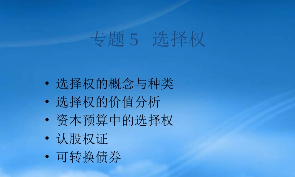 专题5选择权(ppt 58)