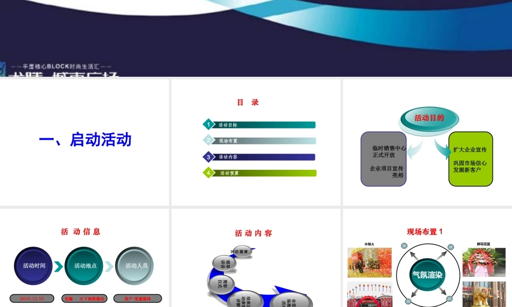 XXXX年龙腾天下城临时售楼处启动执行策划案