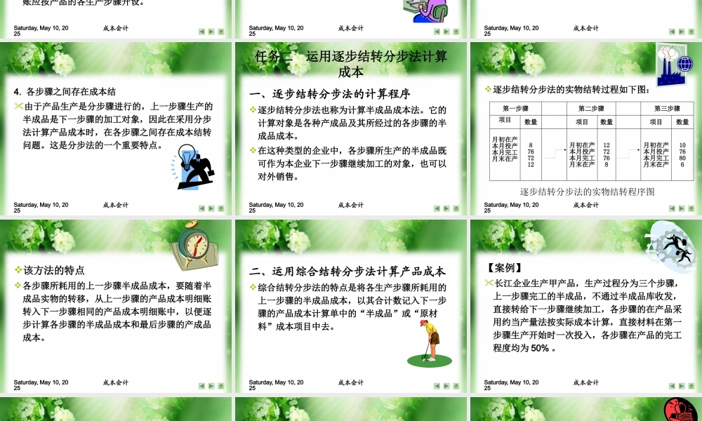 专题8产品成本计算的分步法(含成本还原)