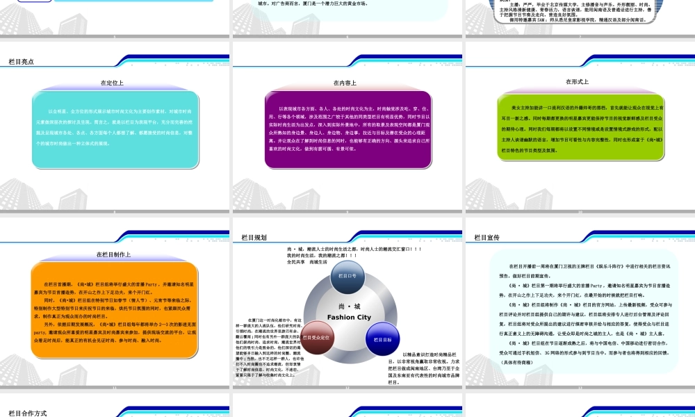 《尚·城》栏目制作策划案修正案2