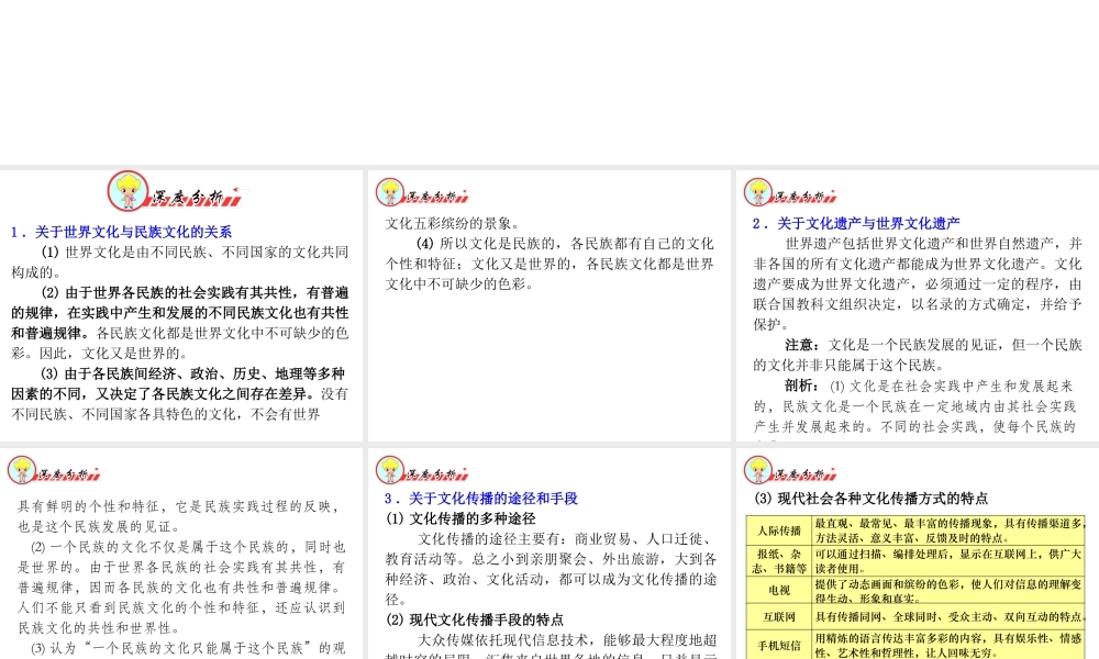 专题10 文化传承与创新