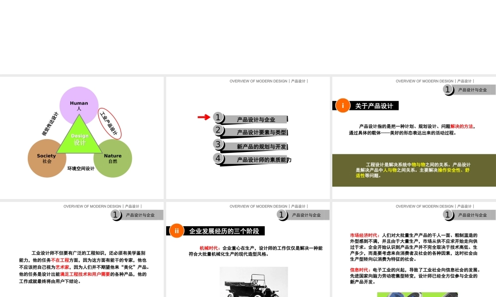《设计概论》第六讲产品设计