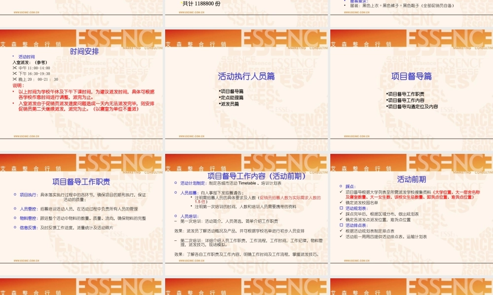 XXXX年美宝莲校园派发执行手册
