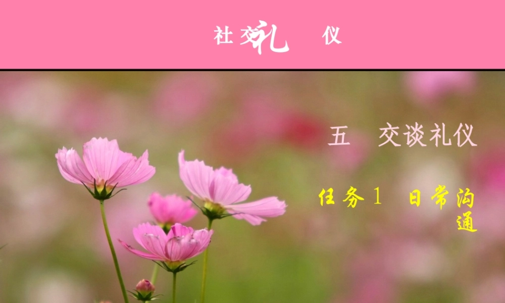 《社交礼仪》交谈礼仪+例子(PPT75页)