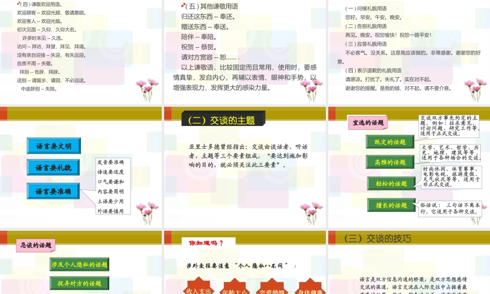 《社交礼仪》交谈礼仪+例子(PPT77页)