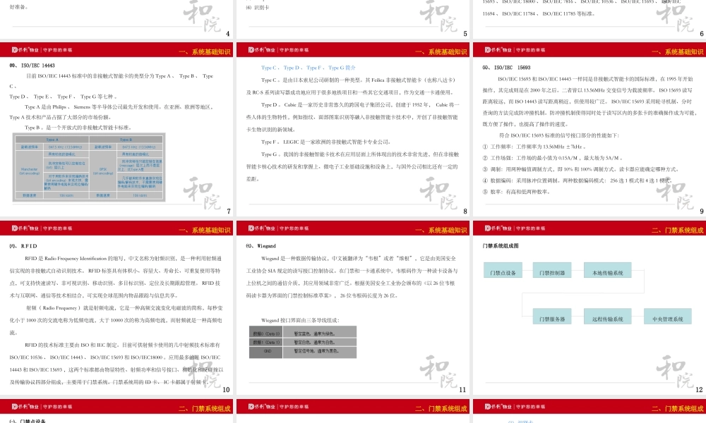 XXXX年门禁管理系统培训手册