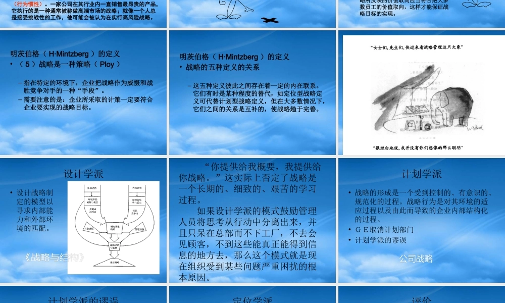 专题二：战略管理