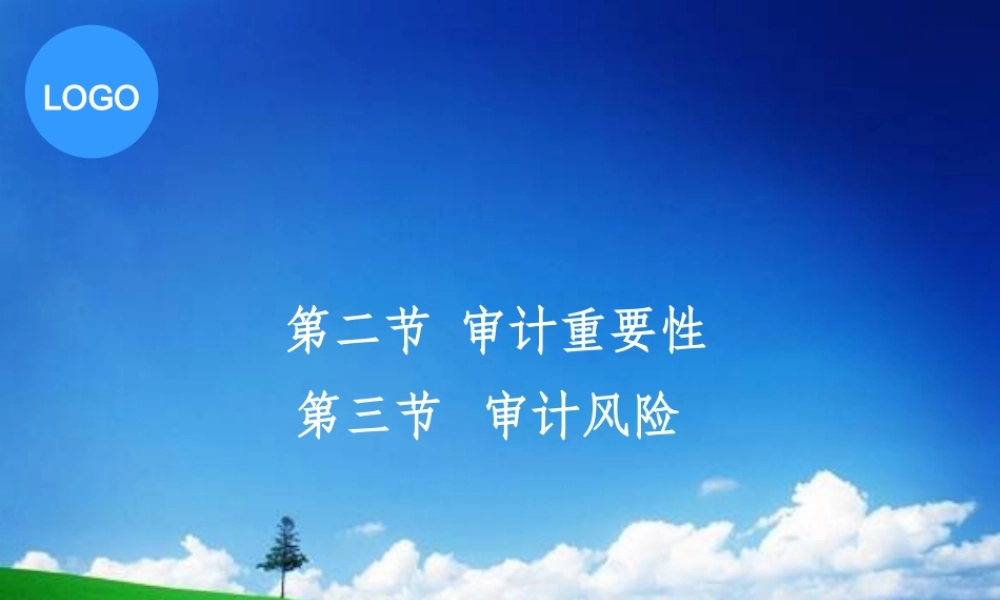 《审计学》第4讲_重要性审计风险