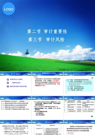 《审计学》第4讲_重要性审计风险