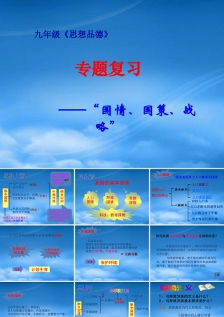 专题复习——“国情、国策、战略”