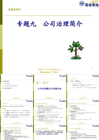 专题公司治理概述课件