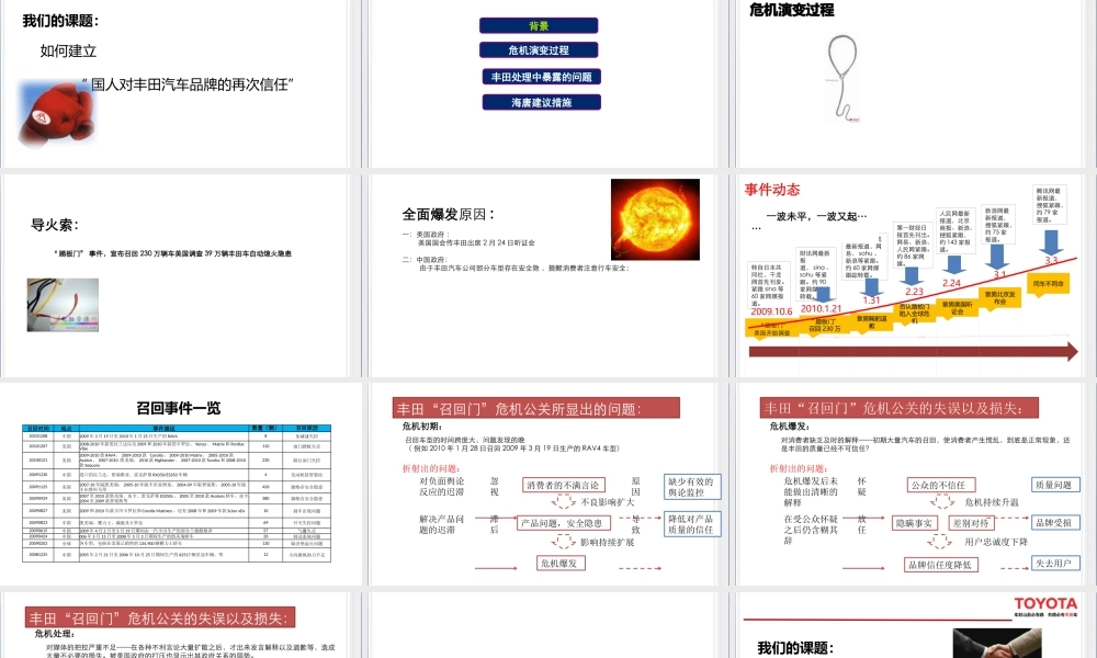 XXXX年某汽车危机公关传播方案