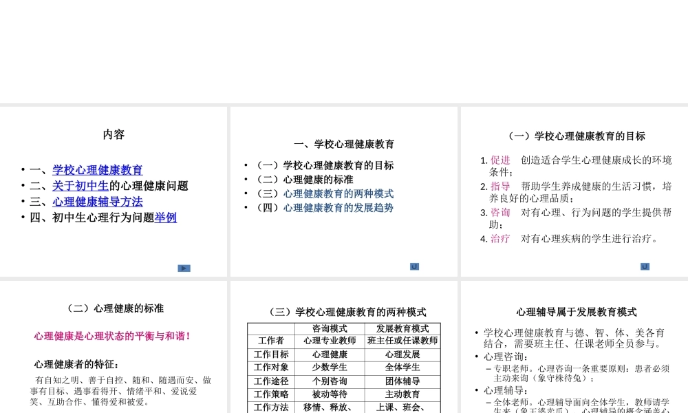 专题讲座中学生心理问题的诊断与疏导