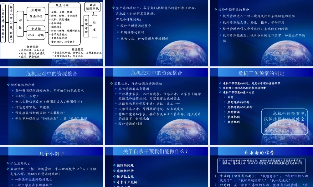 专题六(扩展)学校危机管理(班级管理与班主任工作)