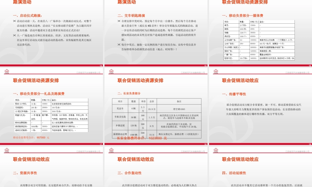 XXXX年某汽车与中国移动联合促销策划方案