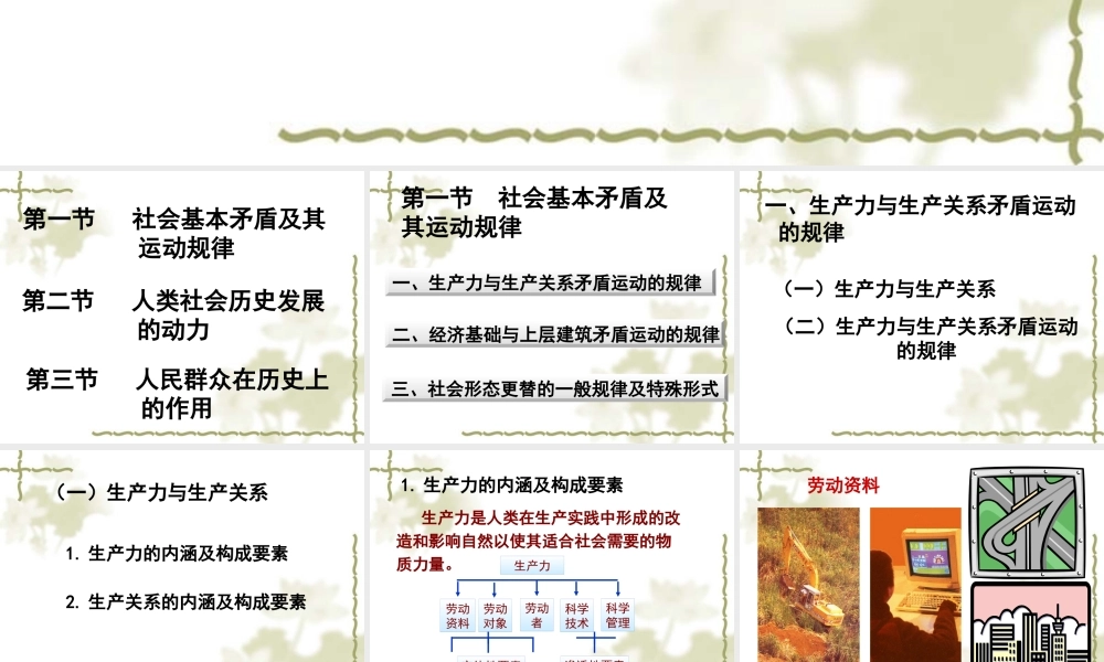 专题七 人类社会发展规律及历史主体