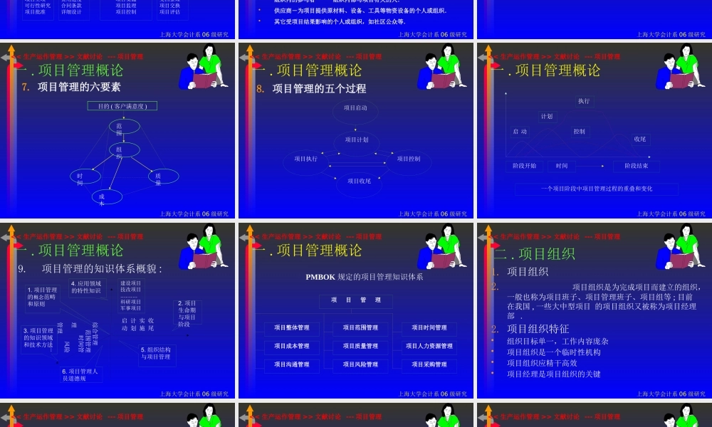 《生产运作管理》文献讨论项目管理(ppt48)