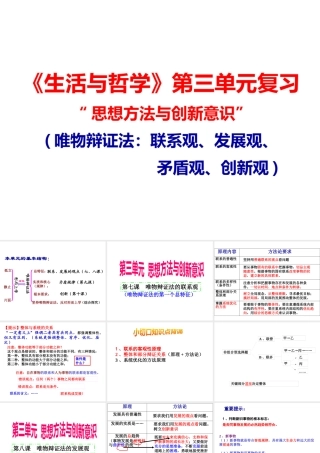 《生活与哲学》第三单元_思想方法与创新意识