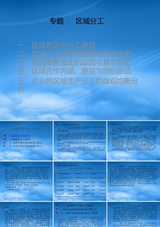 专题区域分工讲座
