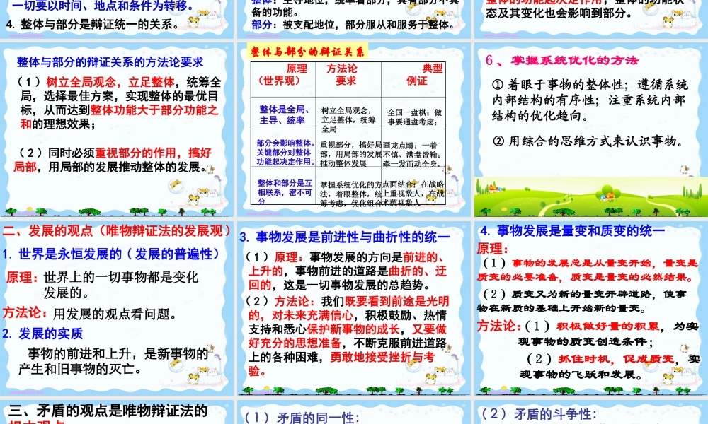 《生活与哲学》知识专题三思想方法与创新意识