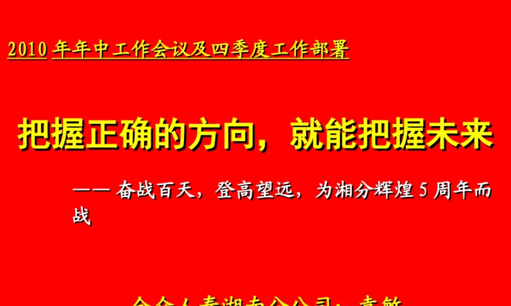 XXXX年年中会报告__袁敏