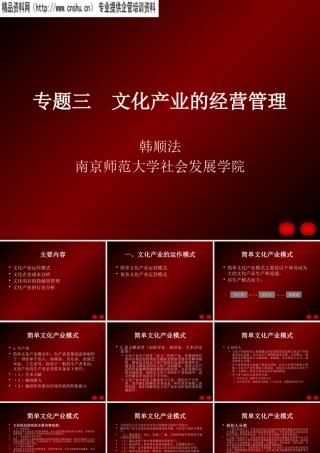 专题三__文化产业的经营管理