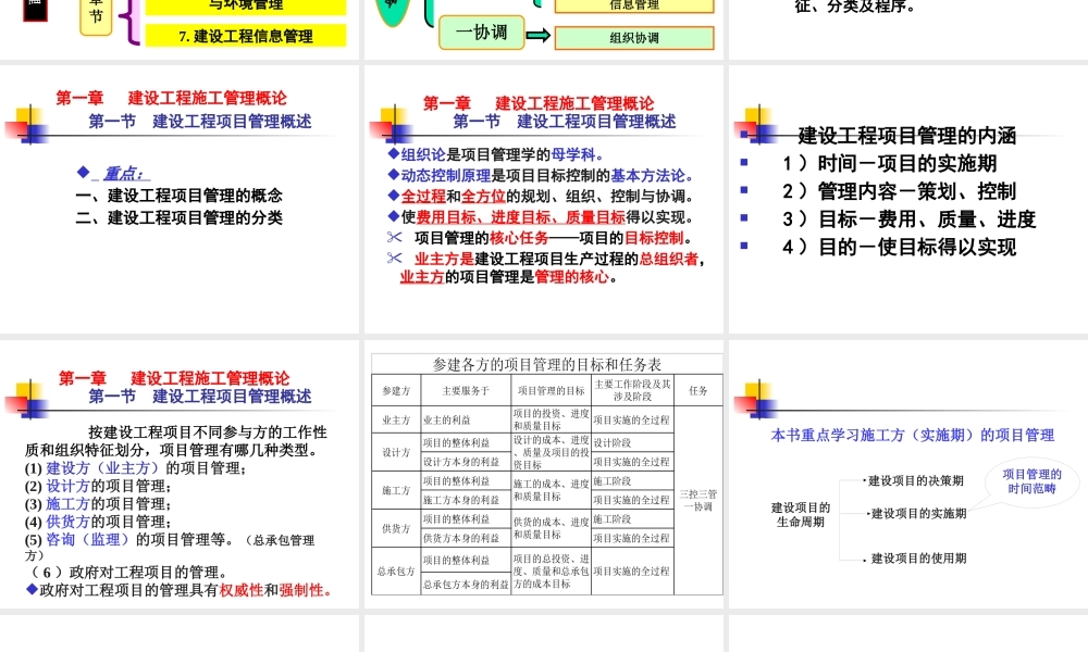 《施工管理》第一章(小型项目负责人)-YG