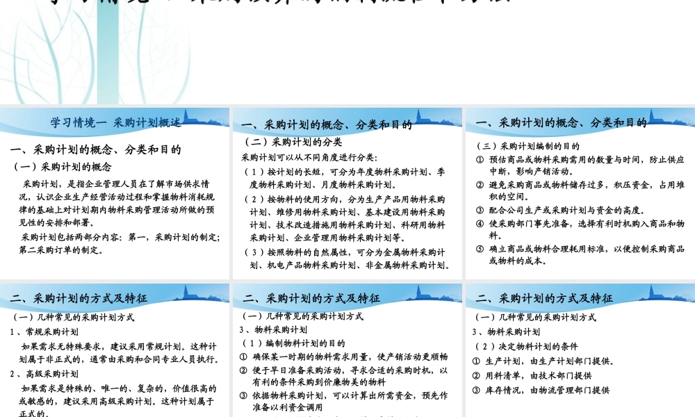 专题三_采购计划管理