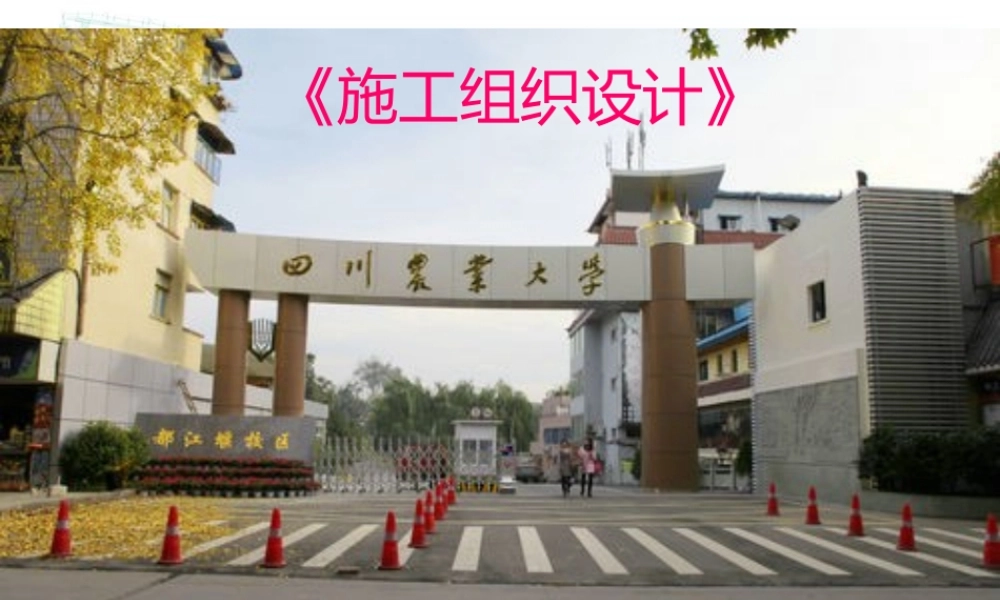 《施工组织设计》3流水施工