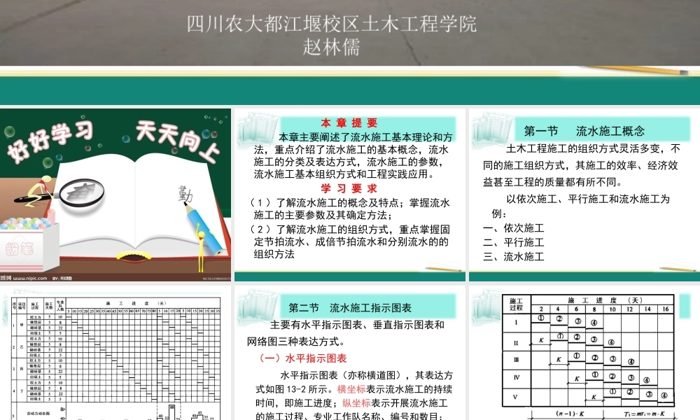 《施工组织设计》3流水施工