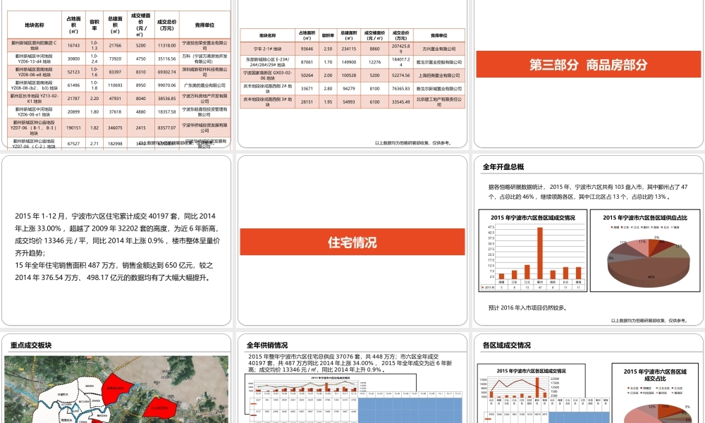 XXXX年宁波市六区年度报告