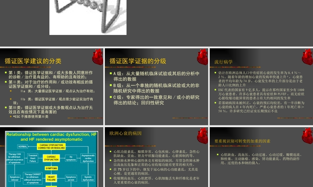 XXXX年欧洲慢性心衰诊断和治疗指南