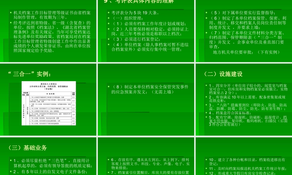 XXXX年培训班课件—档案工作目标管理标准-PowerP