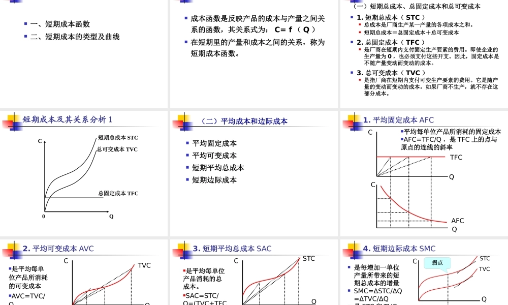 专题四——成本