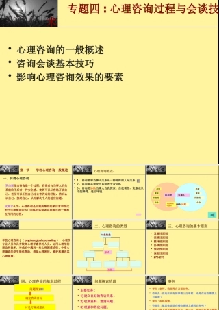专题四心理咨询过程与技术1
