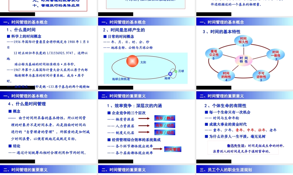 《时间管理与工作统筹技巧》课程
