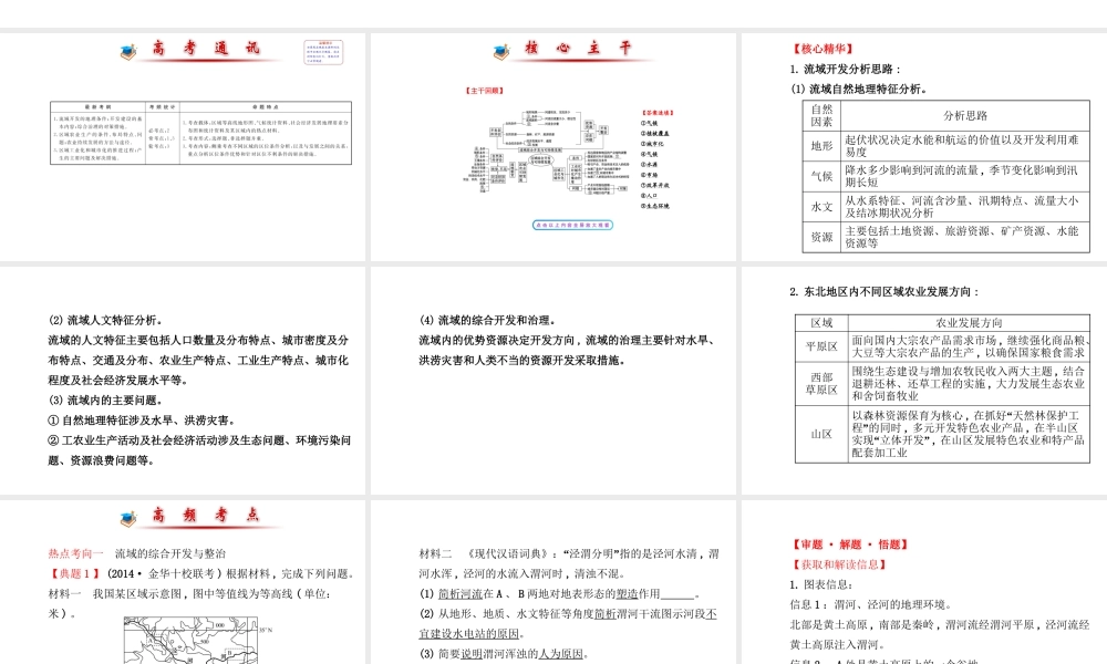 专题突破篇133第3讲区域综合开发与可持续发展